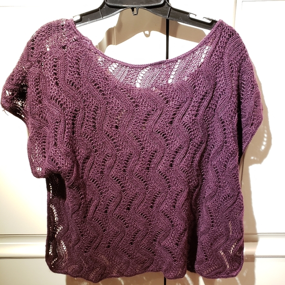 Mossimo Dark Purple Knitted Top - Picture 2 of 3
